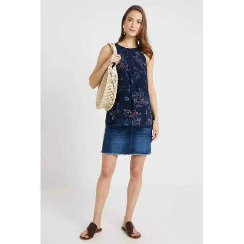 Carden Halter Navy Floral Sleeveless Nursing Top