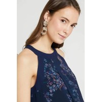 Carden Halter Navy Floral Sleeveless Nursing Top