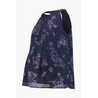 Carden Halter Navy Floral Sleeveless Nursing Top