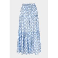 Bea Organic Cotton Skirt | Shell Marina Blue