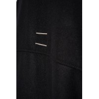 Oversized reversible zip wool coat