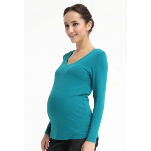 Longsleeves Vera V Neck Nurs Nursing Top Emerald