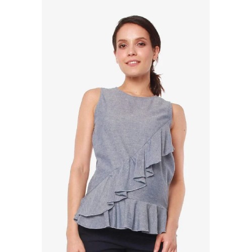 Carmeline Nursing Top Denim