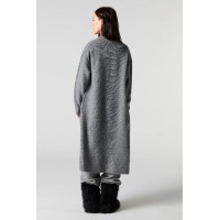Knit Open Front Longline Cardigan