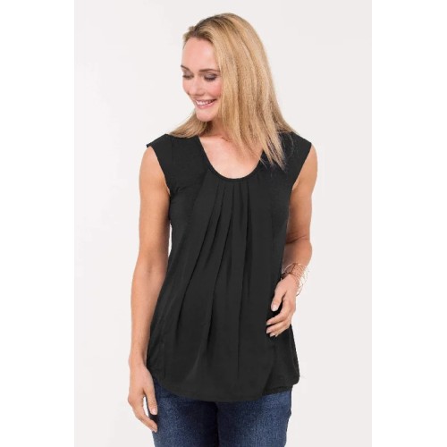 Briar Drape Nursing Top Black