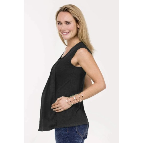 Briar Drape Nursing Top Black