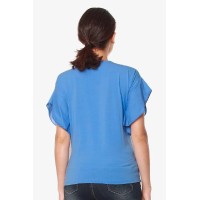 Flutter Sleeves Caela Nursing Top Ocean