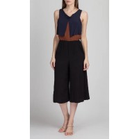 Vintage Color Block Jumpsuit - XS to Small
