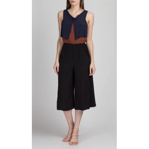 Vintage Color Block Jumpsuit - XS to Small