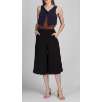 Vintage Color Block Jumpsuit - XS to Small