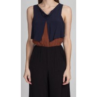 Vintage Color Block Jumpsuit - XS to Small