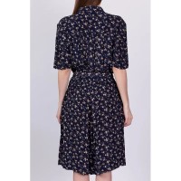 Vintage Navy Blue Floral Grunge Romper - Medium to Large