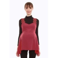 Corsica Nursing Top Red