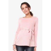 Long Sleeves Brinley Pink Nursing Top