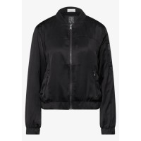 Street One Black Satin Bomber Jacket 212259