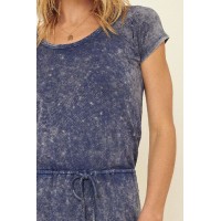 In the Moment Vintage-Washed Drawstring Romper