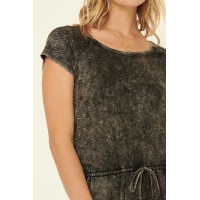 In the Moment Vintage-Washed Drawstring Romper