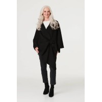 Wrap Front Asymmetric Cape Coat