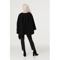 Wrap Front Asymmetric Cape Coat