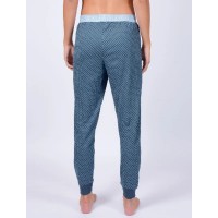 Claire Polka Dot Print Cotton Lounge Pants in Placid Blue - Tokyo Laundry