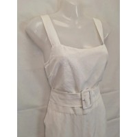 Sussan Resort Linen Blend Belted Jumpsuit Size 8