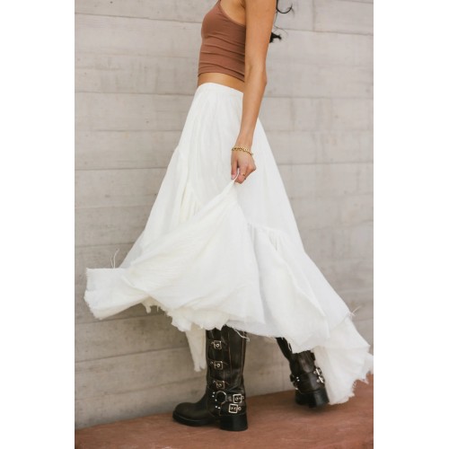 Augusta Handkerchief Skirt in Cream