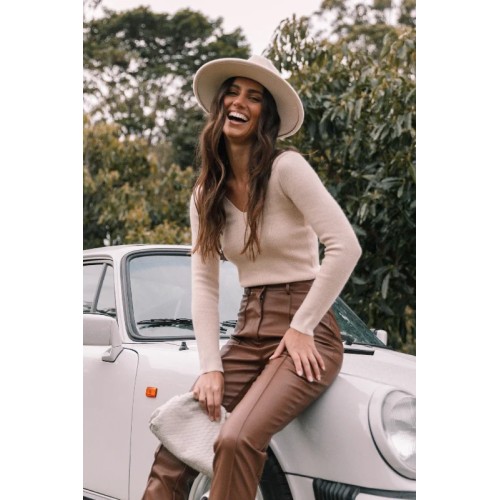 Layah Knit Sweater - Beige