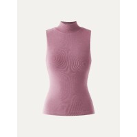 Thermal Mock Neck Open-Back Bra Top