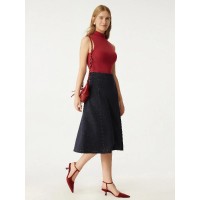 Thermal Mock Neck Open-Back Bra Top