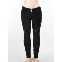 Black Mohair Leggings Pants Outfit For Women 2023