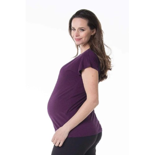 Beryl V-Neck Top Eggplant