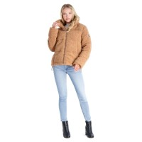 Jessica Simpson Womens Sherpa Quilted Puffer Jacket