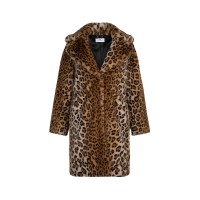 Signature Loretta Recycled Vegan Faux Fur Coat | Leopard
