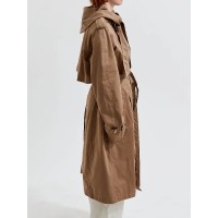 NACHE Hoodie Trench Coat - Vintage Beige