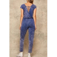 True to You Vintage-Washed Drawstring Jumpsuit