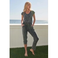 True to You Vintage-Washed Drawstring Jumpsuit