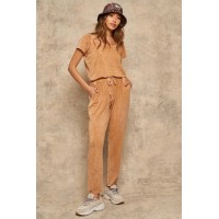True to You Vintage-Washed Drawstring Jumpsuit