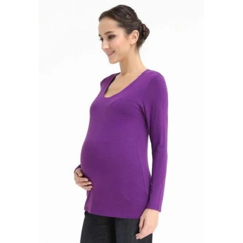 Vera V-Neck Nursing Nursing Top Purple